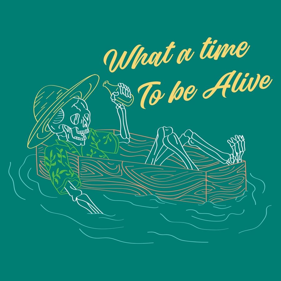 What A Time T-Shirt - Heather Aqua Color - Soft Cotton Tee for Casual Wear, Street Style & Everyday Outfits