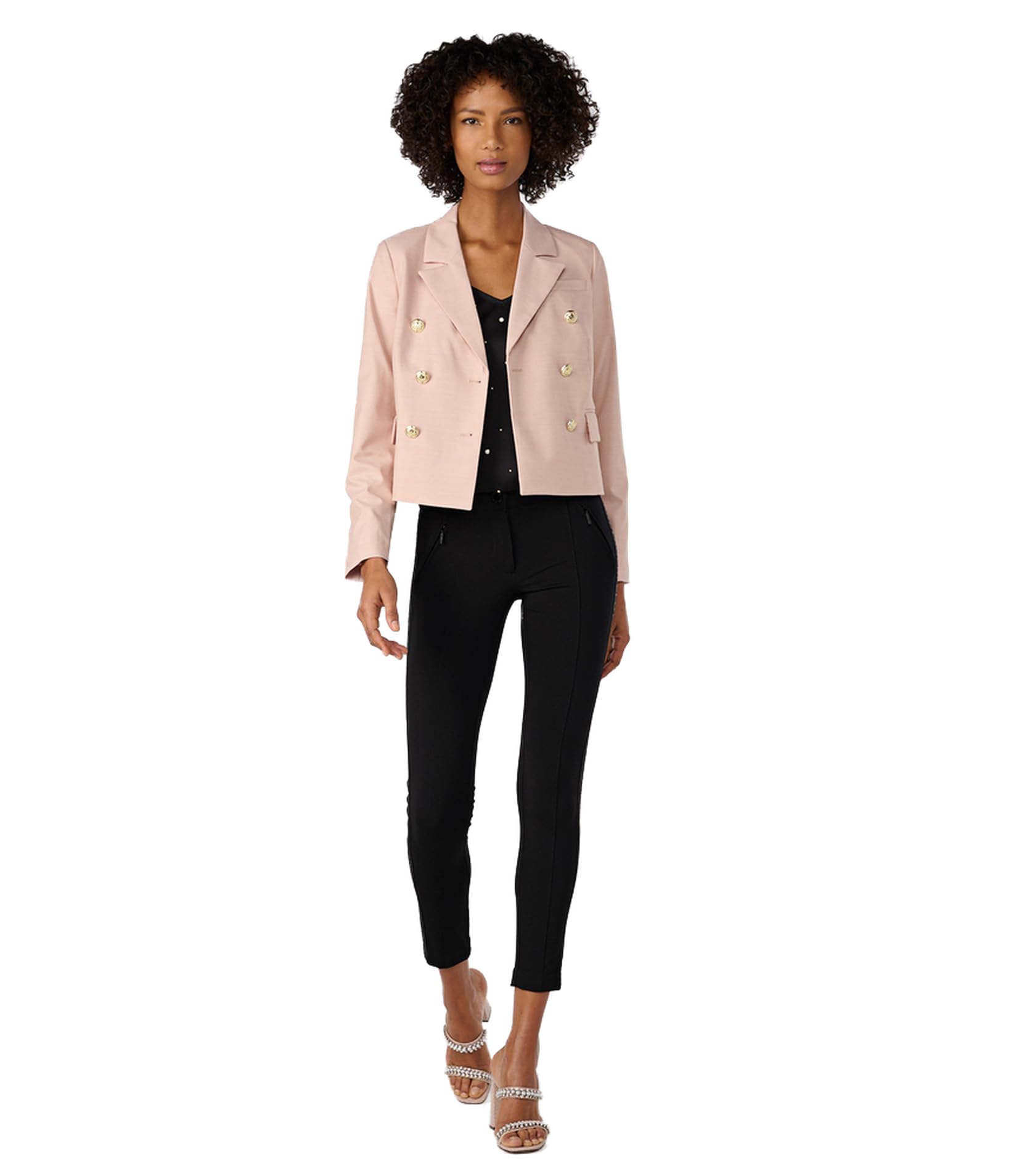 KARL LAGERFELD Women's Cropped Jacket - Lightweight Casual Blazer for Everyday Wear | Office, Date Night & Spring Outfits