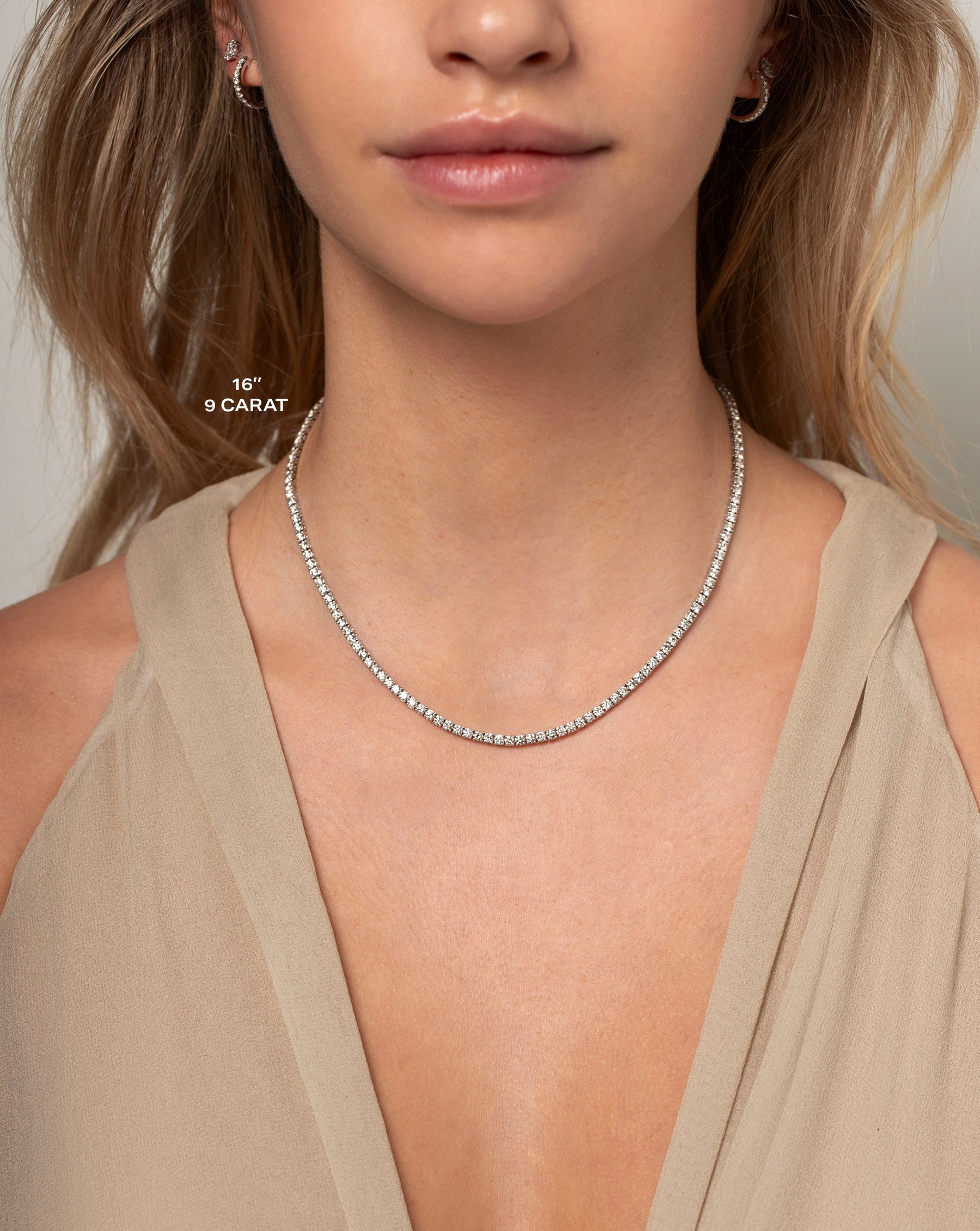 Elegant Diamond Tennis Necklace for Women - 14K Gold Plated Cubic Zirconia Pendant - Perfect for Weddings, Parties & Special Occasions