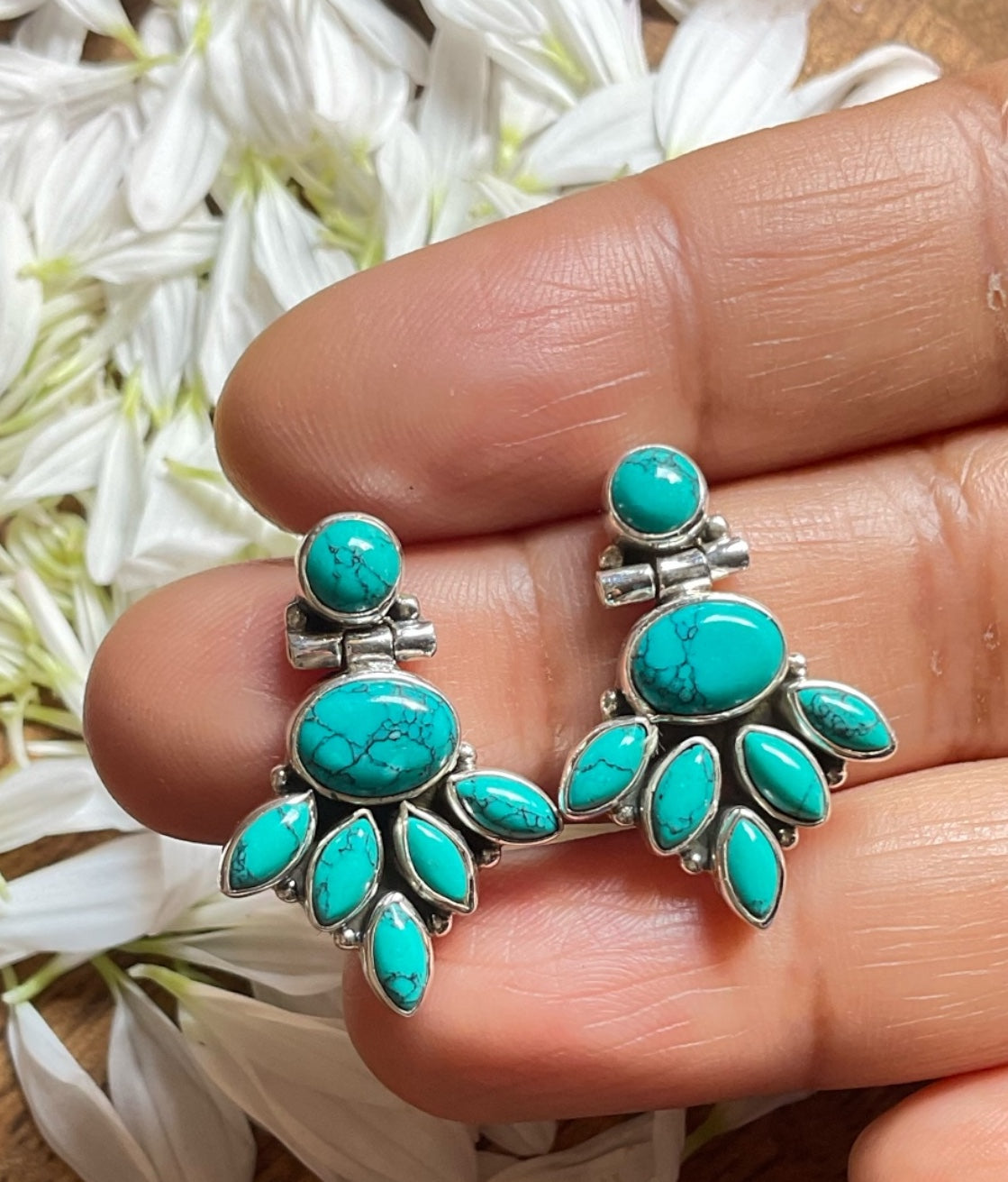 Bhumi Sterling Silver Gemstone Stud Earrings for Women – Elegant & Hypoallergenic Jewelry Gift for Everyday Wear & Special Occasions