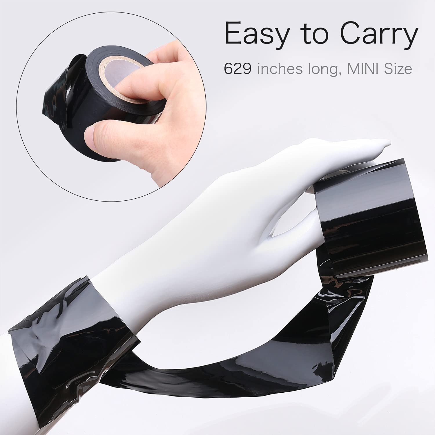 Fetish SM Adult Toy - Sex Restraint Bondage Tape & Static Electrostatic Tape (2 Pack, Black) | BDSM Play, Sensory Restraint, Erotic Roleplay Accessories