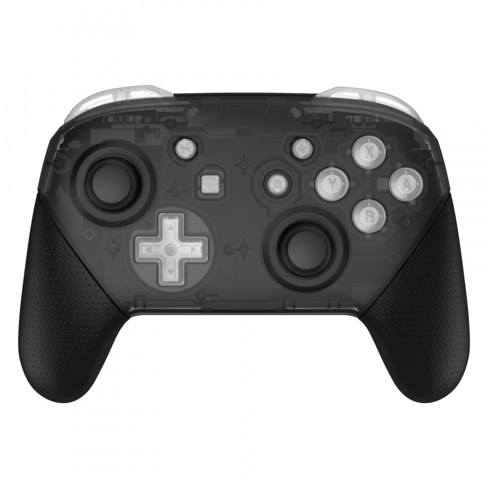 eXtremeRate DIY Replacement Full Set Buttons for Nintendo Switch Pro Controller - Transparent Clear - Enhance Your Gaming Experience with Customizable Controls