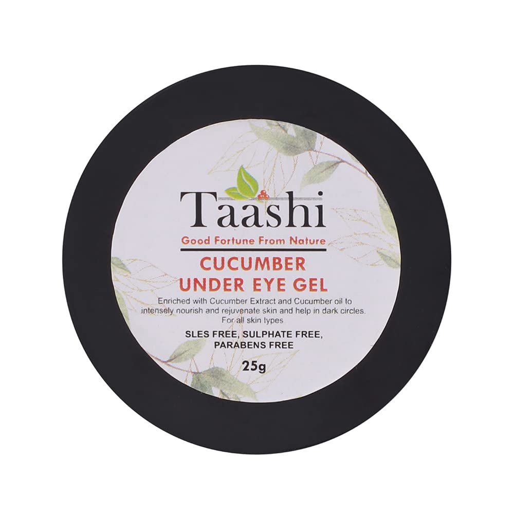 Taashi Cucumber Under Eye Gel (25g) – Hydrating & Rejuvenating Eye Treatment for Dark Circles & Puffiness – Perfect for Morning & Night Skincare Routine