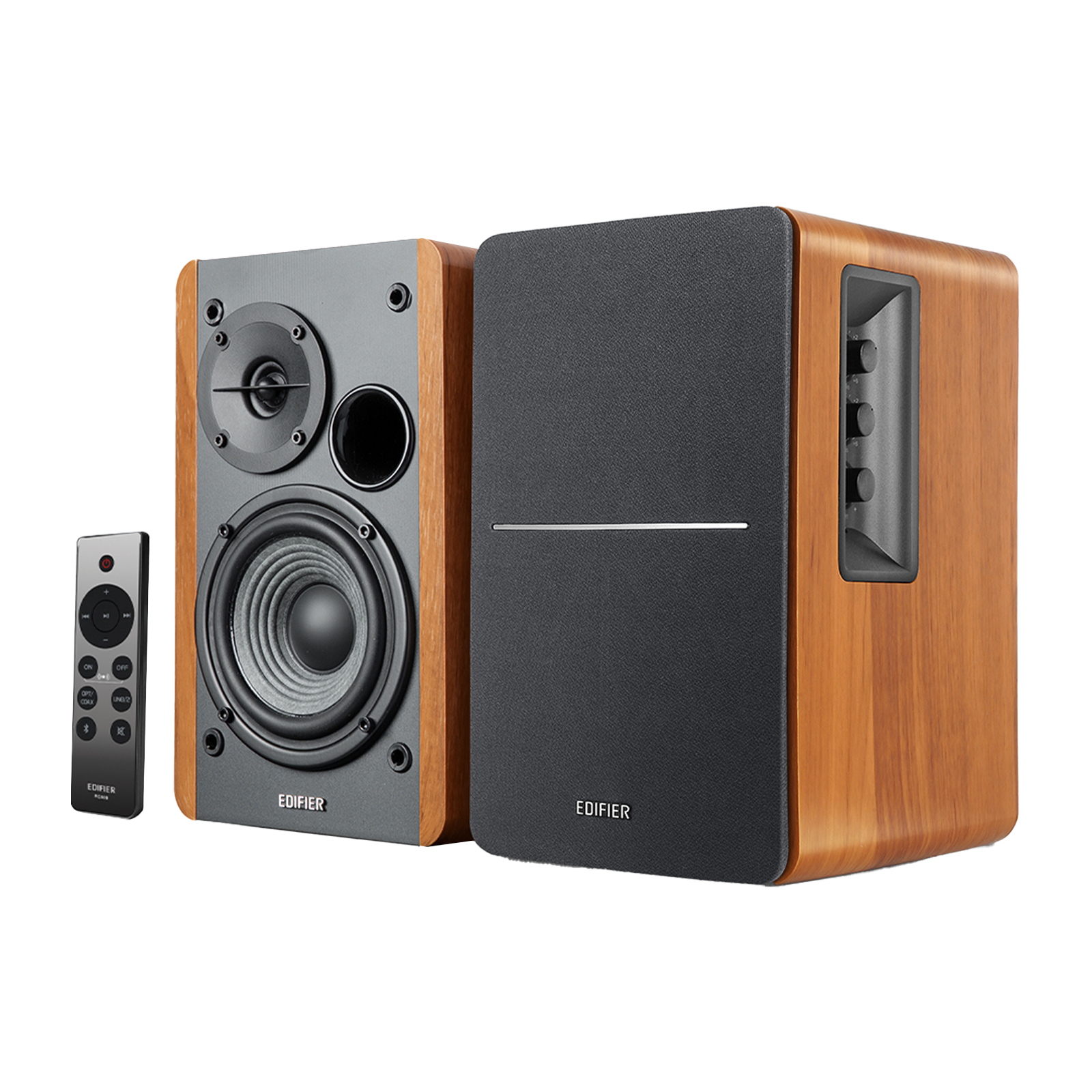 R1280DBs Powered Bluetooth Bookshelf Speakers - Wireless Stereo Sound for Home, Office & Gaming - High-Quality Audio with Deep Bass & Clear Treble