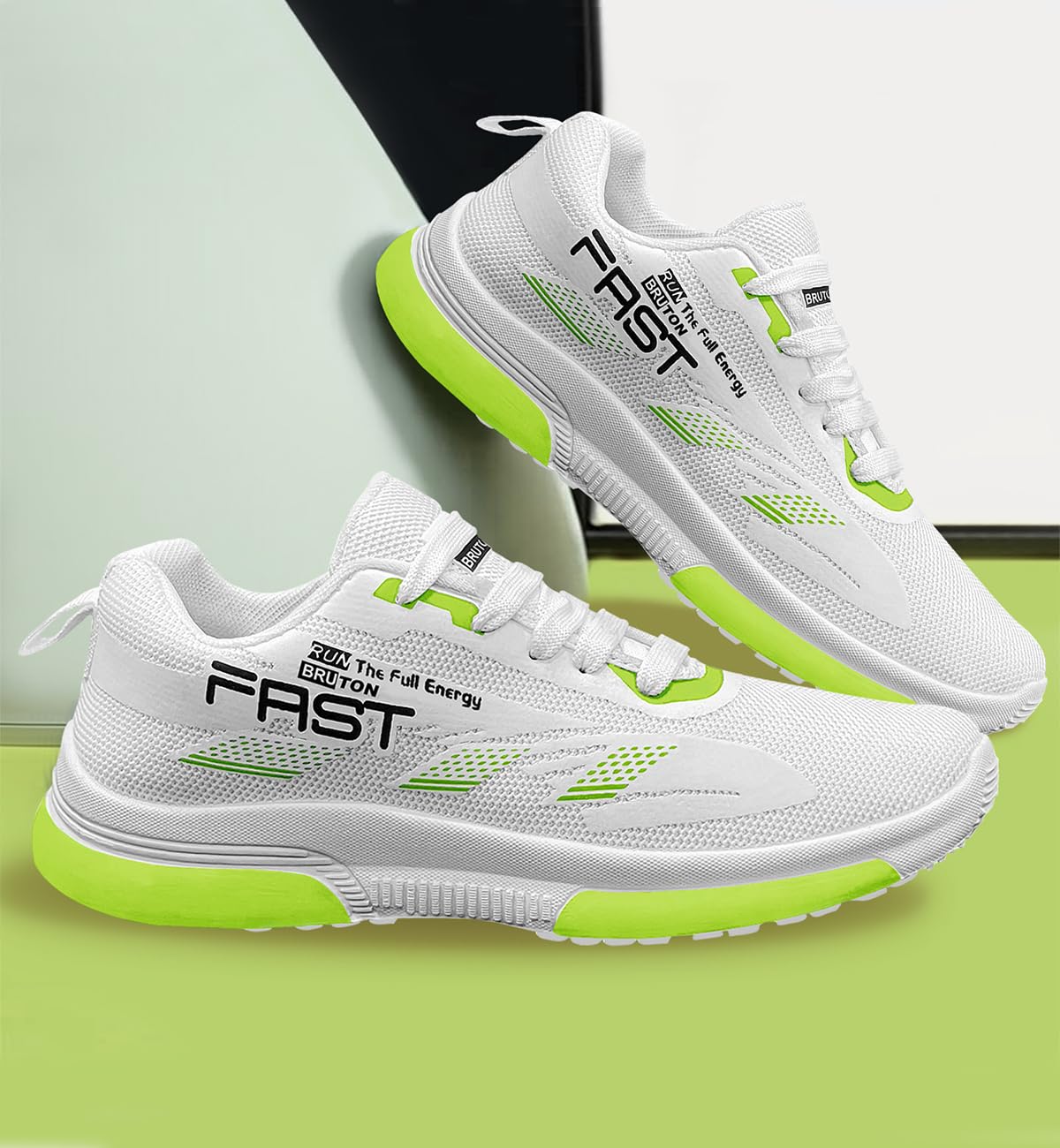 BRUTON Men's White Walking Shoes - Lightweight Comfortable Sneakers for Walking, Yoga & Casual Wear - Perfect for Men & Boys | Gym, Workout, Travel & Everyday Use
