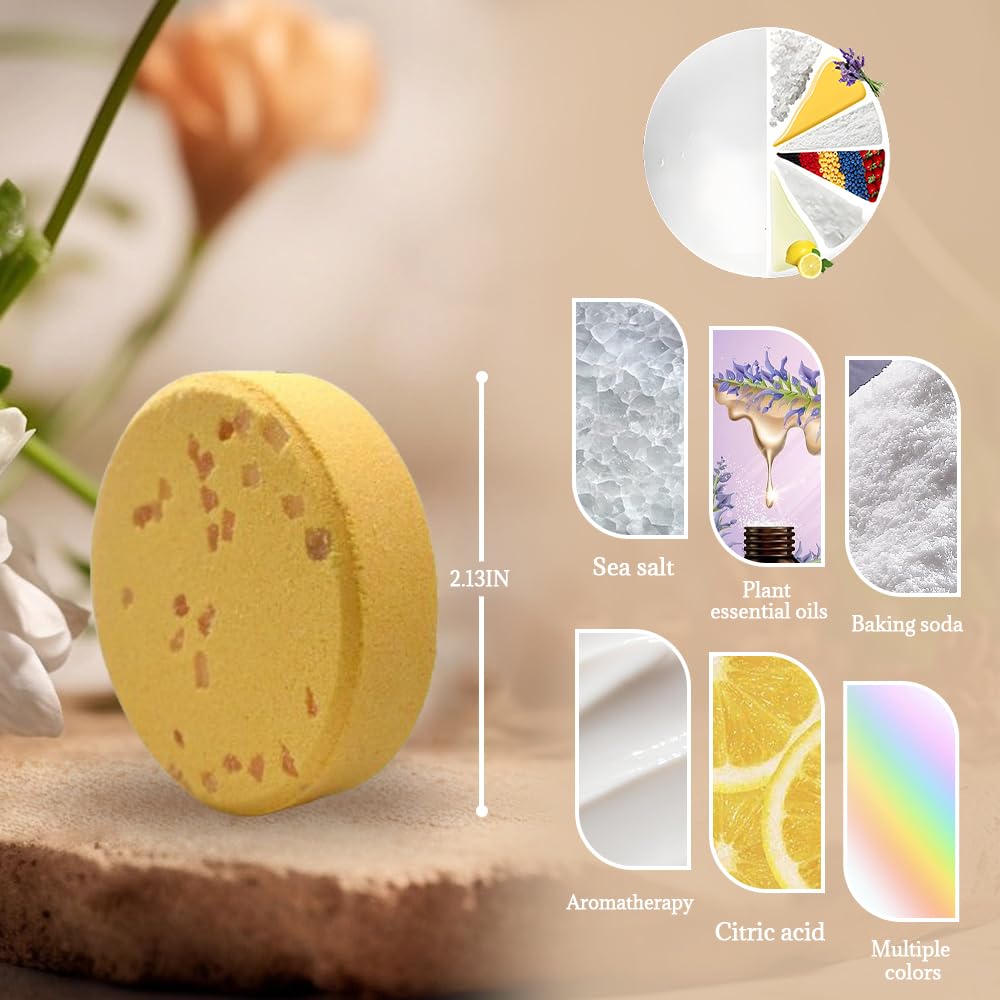 **Aromatherapy Shower Steamers with Essential Oils - 6 Pack Relaxing Bath Bombs for Stress Relief, Home Spa & Self-Care - Perfect Gift for Women & Men (Includes String Bags) - Ideal for Bath Time, Gifts & Relaxation**