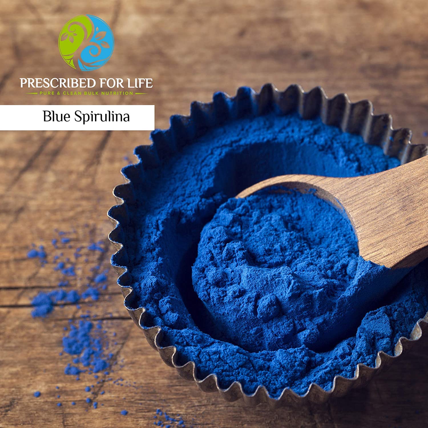 Premium Organic Blue Spirulina Powder | 100% Natural Vegan Superfood | Gluten-Free & Non-GMO | Rich in Phycocyanin, Protein, Vitamins & Antioxidants | 2kg (4.4lb) | Perfect for Smoothies, Baking & Wellness Drinks
