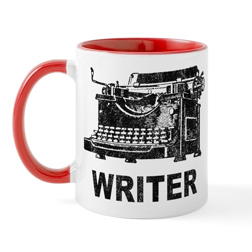 White/Red Inside - Vintage Writer Mug