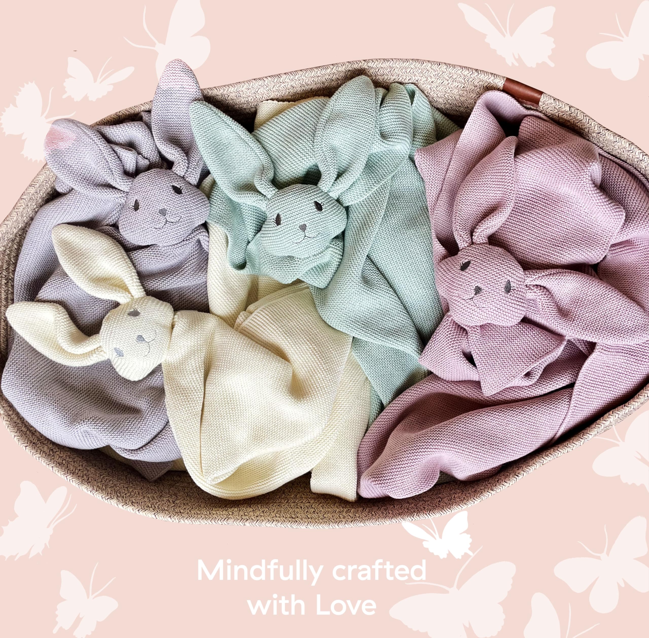 NURY Organic Baby Blanket - 100% Certified Soft & Safe Baby Gift for Boys & Girls | Gender Neutral Dusky Rose Blanket for Newborns, Infants & Toddlers | Perfect for Nursery, Stroller & Swaddling