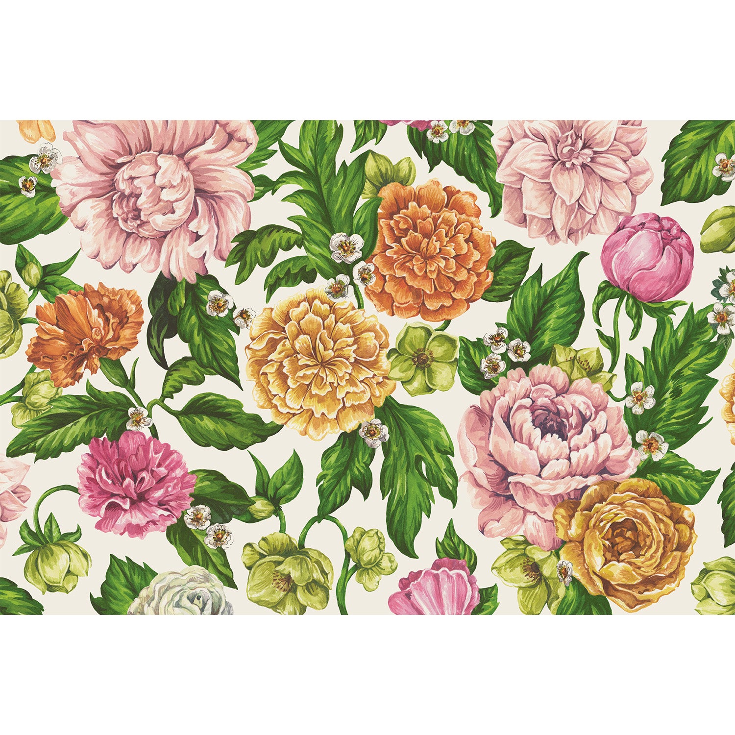 Eco-Friendly Waterproof Garden Cascade Placemat Set of 4 - Non-Slip Dining Table Mats for Outdoor Patio, Picnic & Home Decor - Washable PVC Placemats for Kitchen, BBQ & Party Use