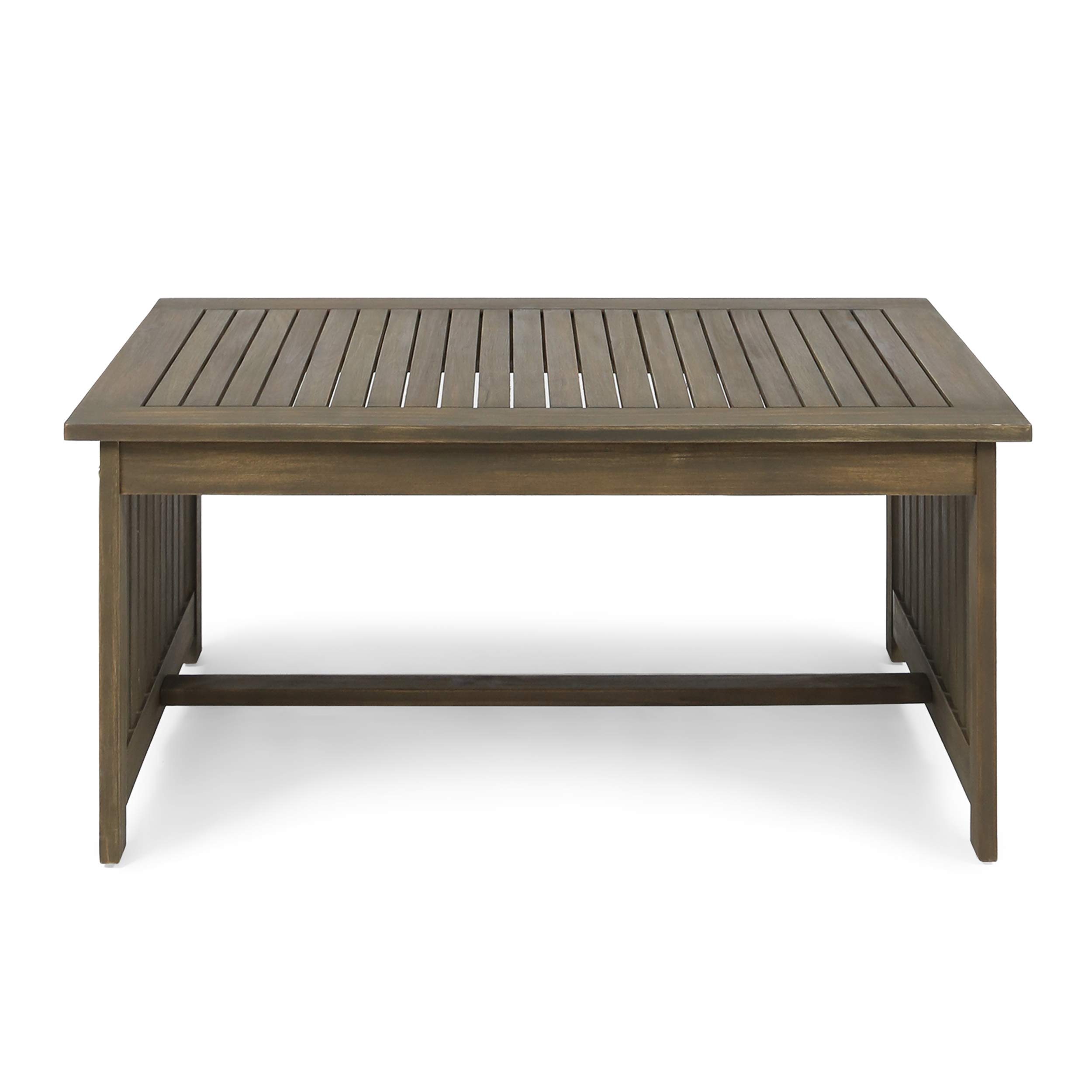 Christopher Knight Home Grace Outdoor Acacia Wood Coffee Table - Weather-Resistant Gray Finish for Patio, Garden & Poolside Furniture