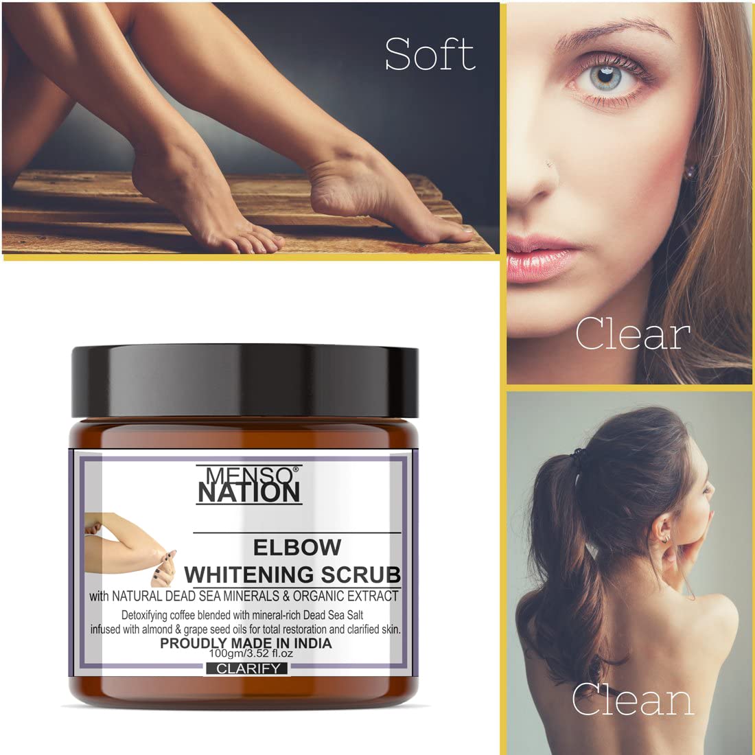 Mensonation Charcoal Scrub 100g (2 Pack) - Deep Exfoliating Facial Cleanser for Dark Spots, Acne & Blemish Treatment - Skin Brightening, Moisturizing & Tightening - Perfect for Daily Skincare Routine & Spa Night