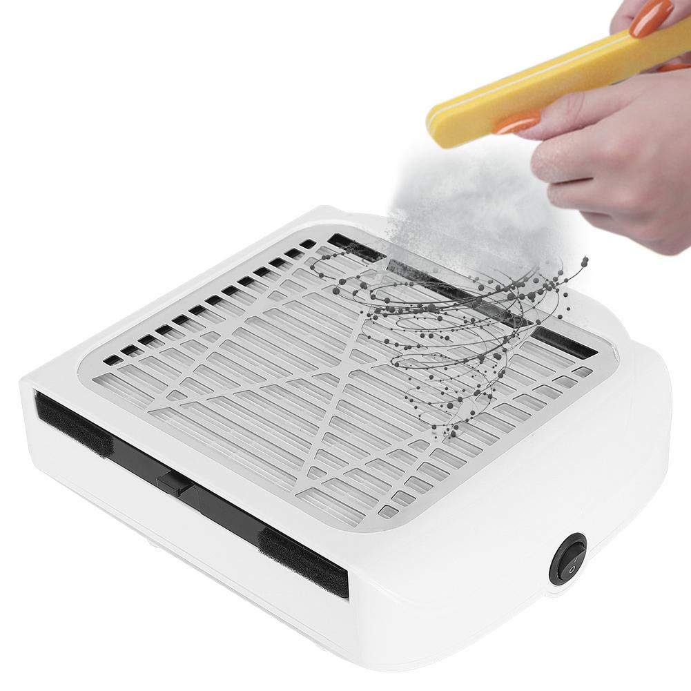 80W Professional Nail Dust Collector Vacuum Cleaner with HEPA Filter - Electric Nail Salon Dust Extractor for Manicure & Pedicure - Perfect for Nail Technicians, Home Salons and Spa Use