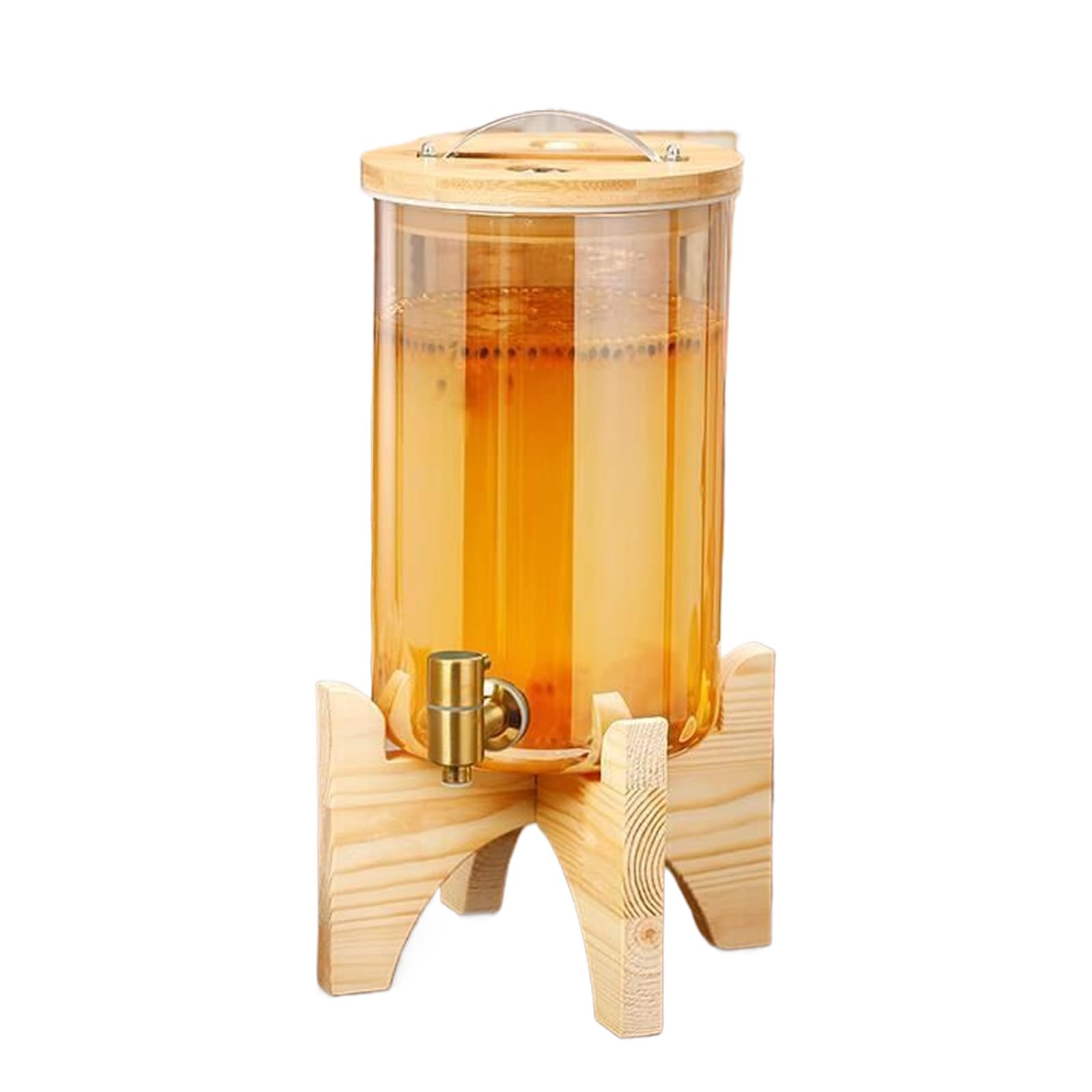 9L Glass Beverage Dispenser with Stainless Steel Faucet - Cold Drink Dispenser for Juice, Lemonade, Iced Tea - Perfect for Parties, Weddings & Outdoor Events