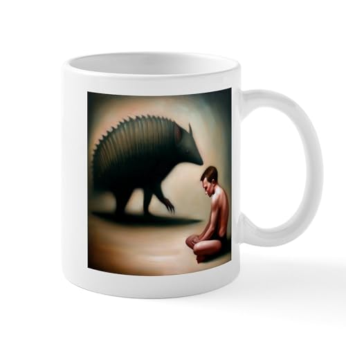 White - Spirit Animal Armadillo 1 Mugs