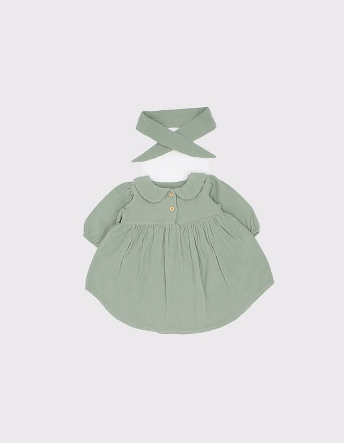 Muslin Baby Dress with Bow - Soft & Breathable Cotton for Newborns & Infants - Perfect for Photoshoots, Parties & Everyday Wear