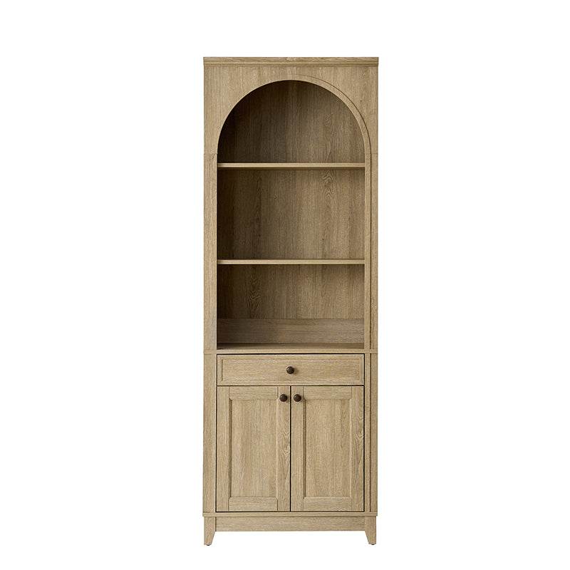 Baggio Modern Storage Bookcase with Smooth Glide Drawers and LED Lights - Stylish Bookshelf for Living Room, Bedroom, or Office Organization