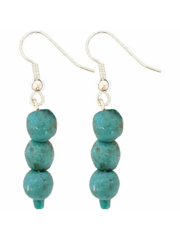 Elegant Teal Pearl Drop Earrings for Women | Dangle Ear Jewelry for Party, Wedding & Special Occasions