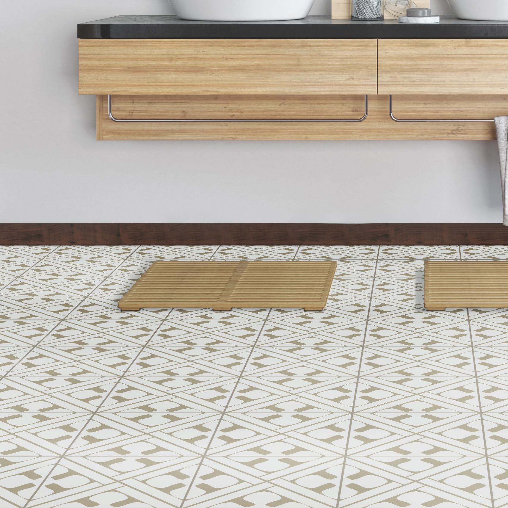 MSI Elora 8x8 Inch Encaustic Matte Porcelain Tile - Waterproof Floor & Wall Tile for Bathroom, Kitchen Backsplash, Shower, Accent Wall - Perfect for Modern Home Decor & Commercial Spaces