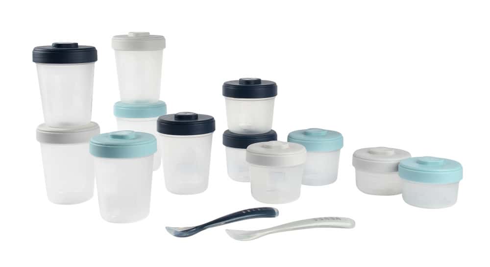 BEABA 12-Piece Baby Food Storage Containers with Lids & Spoons - BPA-Free, Leak-Proof for Freshness - Perfect for On-the-Go Meals, Daycare & Travel