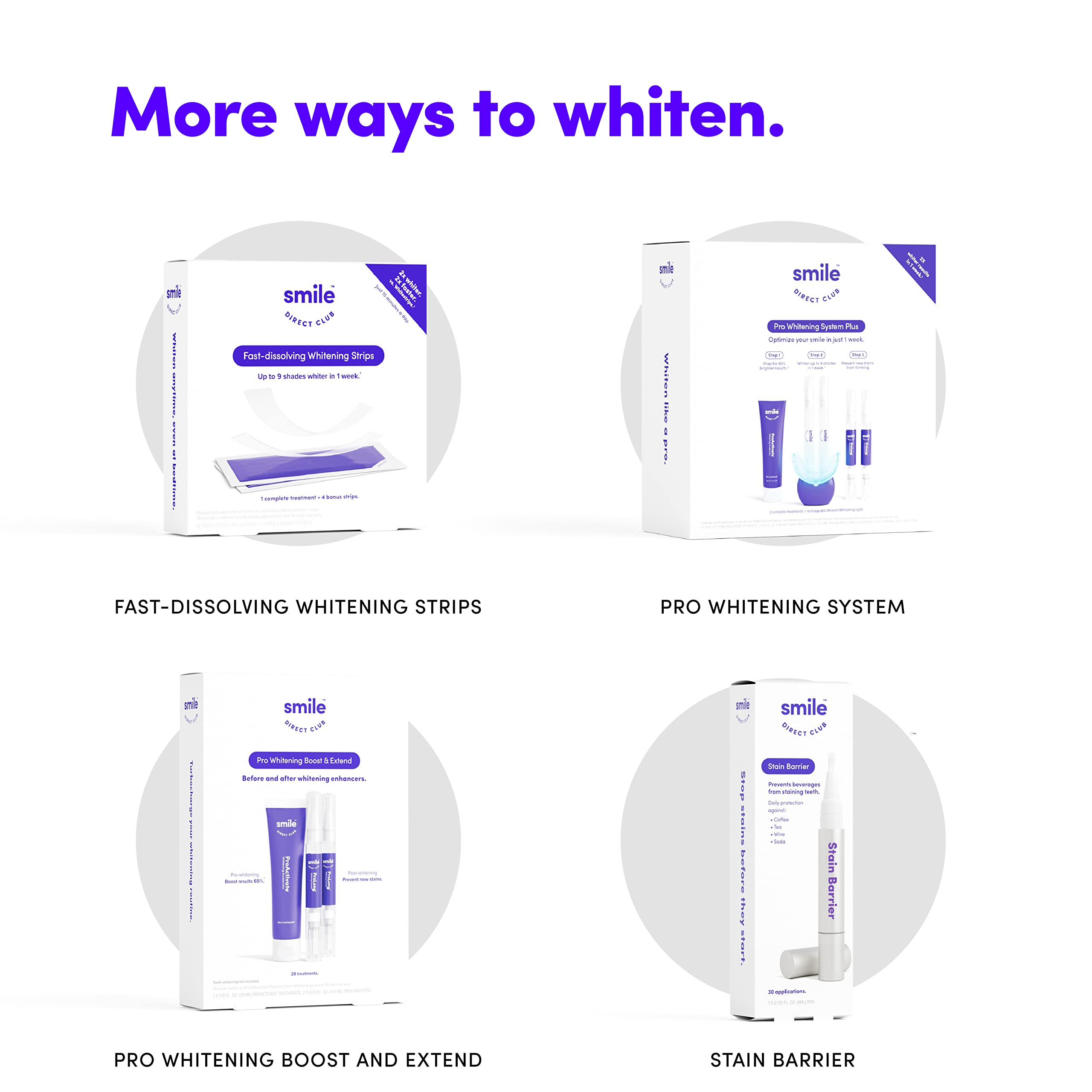 SmileDirectClub Professional Teeth Whitening Kit with Wireless LED Light & 1 Gel Pen - Pain-Free, Enamel Safe, Whitens Up to 9 Shades in 1 Week - Perfect for Home Use, Travel, and Special Occasions