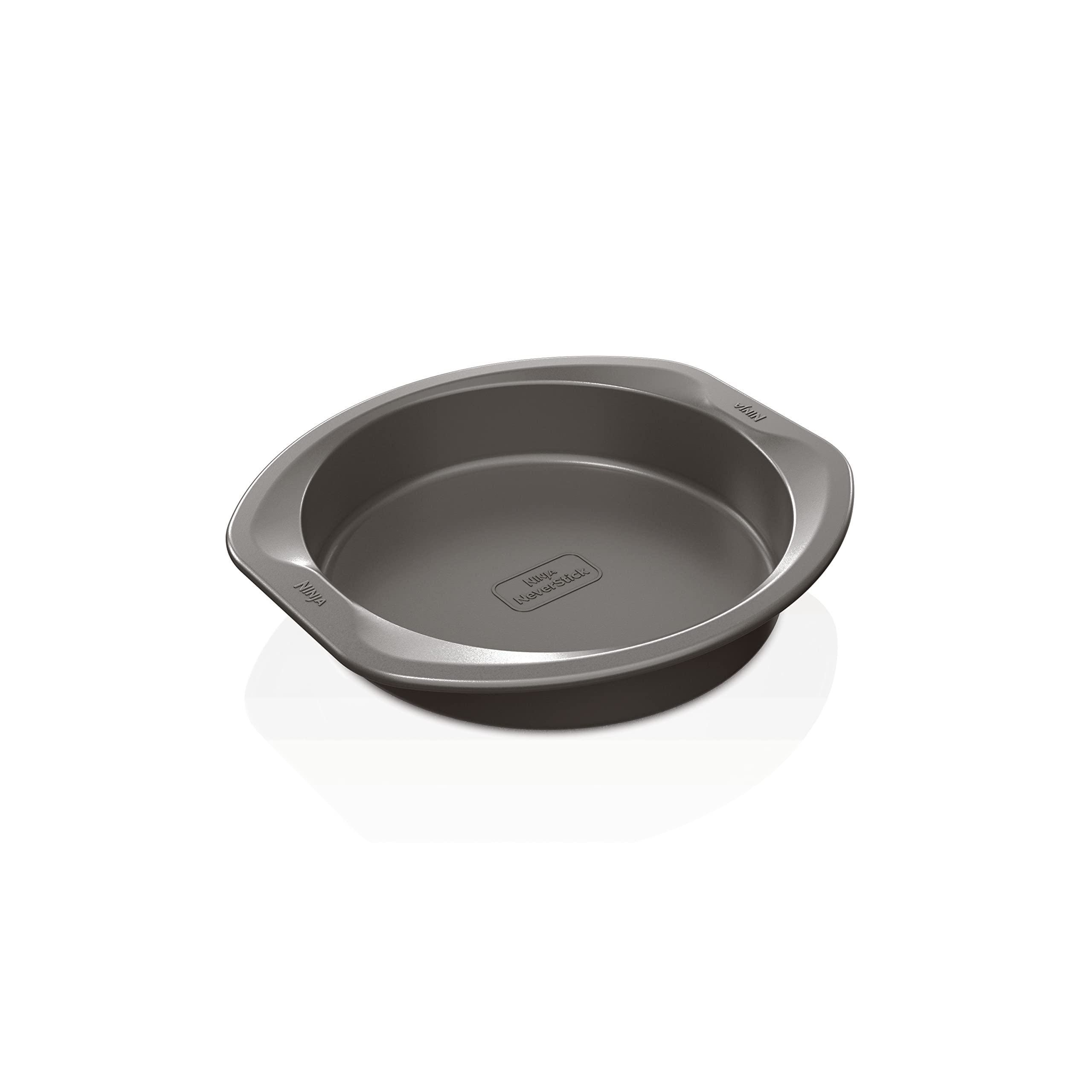 Ninja B30309 Foodi NeverStick Premium 9-Inch Round Cake Pan - Nonstick, Oven & Dishwasher Safe up to 500°F (Grey) - Perfect for Baking Cakes, Pies & Desserts at Home