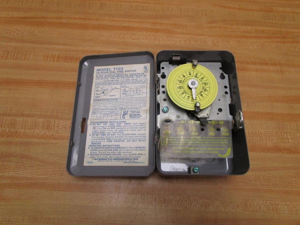 24 Hour Electromechanical Timer DPST - Heavy Duty Plug-in Timer for Home Appliances, Lights, Pools & Irrigation Systems