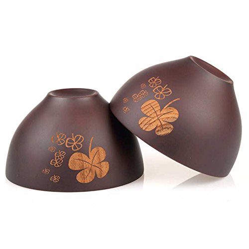 Handcrafted Japanese Jujube Wooden Rice & Miso Soup Bowl - 4.5