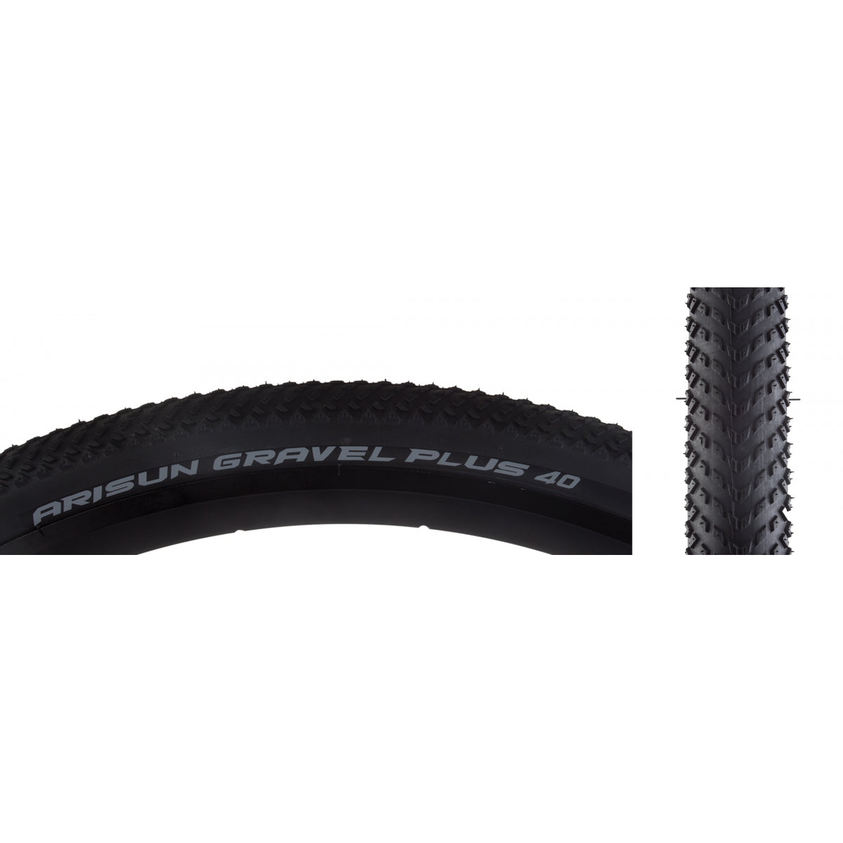 Arisun Gravel 40 Plus 700x40 Bike Tire - 60 TPI Clincher Wire Bead - Black/Black Reflective (T060201) - Perfect for Gravel Riding, Commuting & All-Terrain Cycling