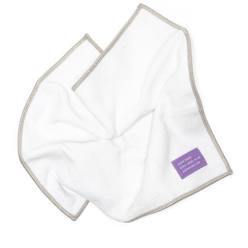 Jason Markk Premium Microfiber Towel - Ultra Soft & Absorbent Cleaning Cloth for Sneakers, Shoes & Accessories - White (Perfect for Car Detailing, Gym & Home Use)