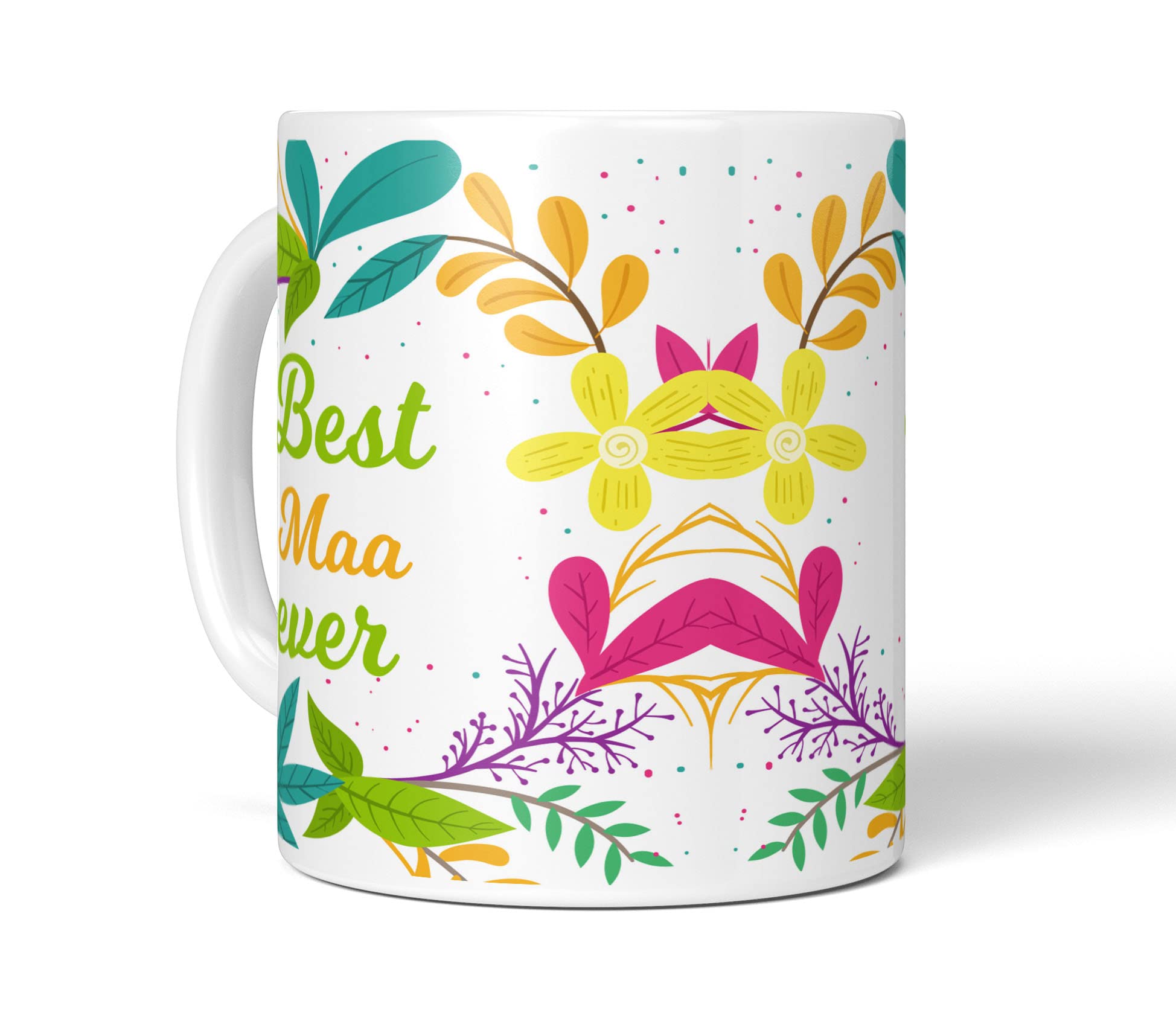 NH10 DESIGNS Best Mom Ever Printed Ceramic Coffee Mug - 350ml Microwave Safe Tea Cup for Mother's Day, Anniversary & Birthday Gifts - Ideal for Home, Office & Special Occasions