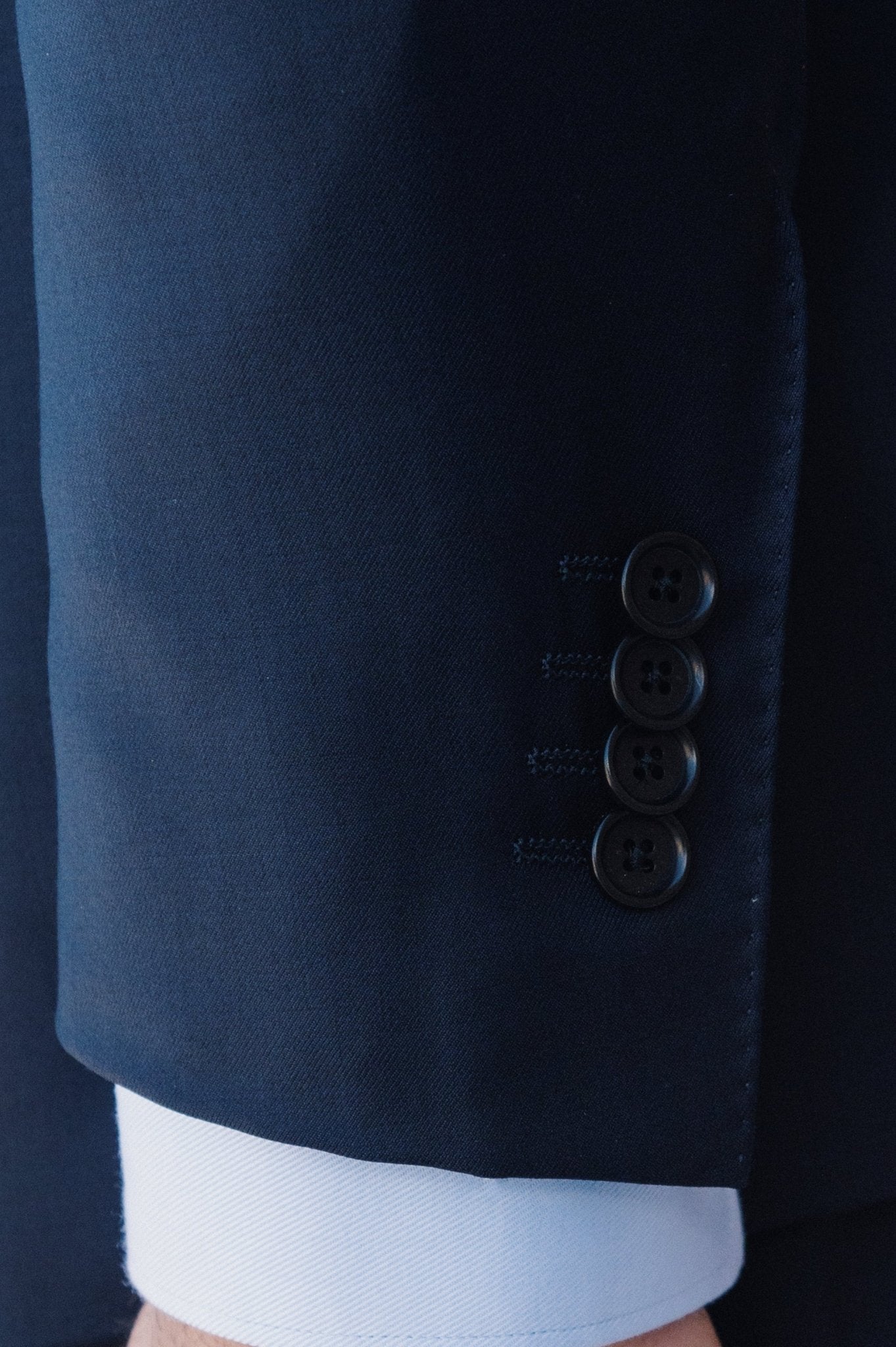 Zegna Trofeo™ Plain Wool Suit for Men - Dark Navy Blue Business Suit | Premium Italian Wool Suit for Formal Occasions, Weddings & Office Wear