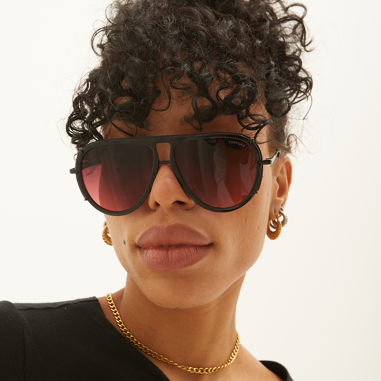 Ivy Luxe Ruby Tangle-Free Round Aviator Sunglasses for Women - Polarized UV Protection - Fashionable Retro Style for Driving, Beach & Outdoor Activities