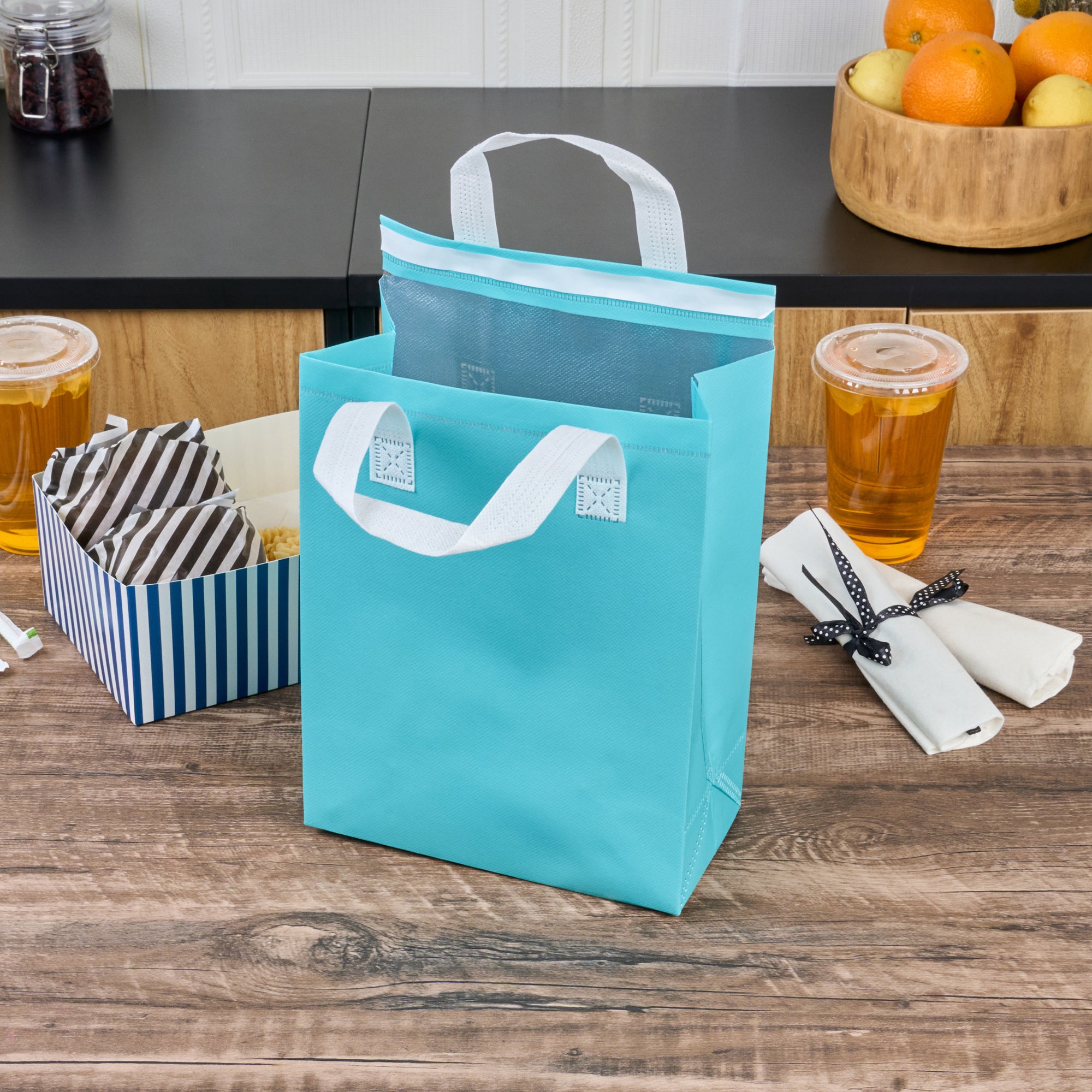 Premium Insulated Food Delivery Bags - Tamper Evident Takeout Containers (8.25