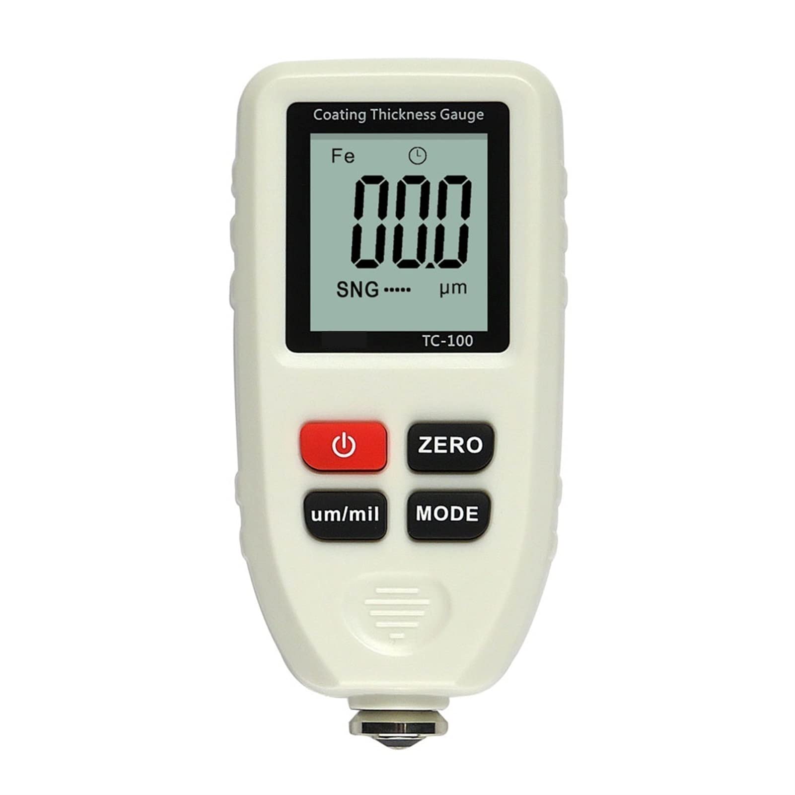 KIRANDY TC100 Coating Thickness Gauge - Digital Paint & Film Thickness Tester for Cars, Metal (FE/NFE) - Russian Manual Included - Black & White Options | Perfect for Auto Body Shops, Car Dealers & DIY Paint Measurement
