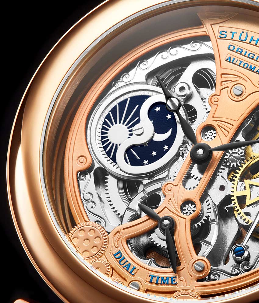 Emperor's Grandeur 127A Automatic 49mm Skeleton Watch for Men - Luxury Mechanical Timepiece with Open Heart Design - Perfect for Formal Events, Business Meetings & Special Occasions