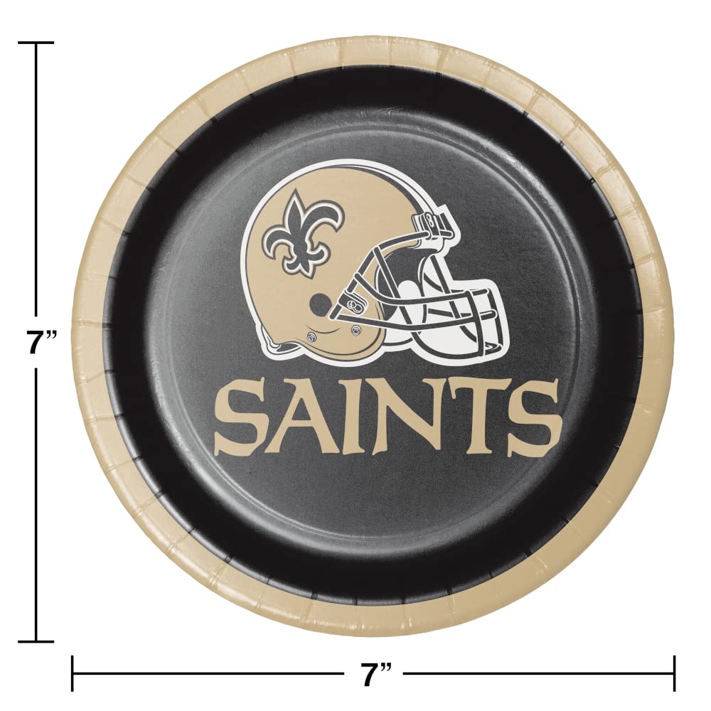 New Orleans Saints Party Supplies Kit for 8 Guests - NFL Football Team Themed Decorations, Plates, Cups & Napkins - Perfect for Game Day, Tailgating & Super Bowl Parties