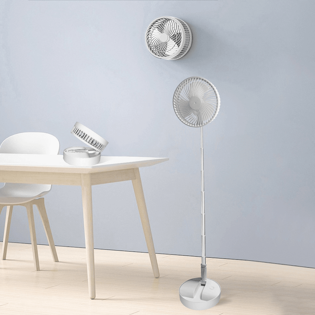 4 in 1 Foldable Portable Fan - USB Rechargeable, 3 Speed Settings, Quiet Personal Cooling Fan for Home, Office, Travel, Camping & Outdoor Activities