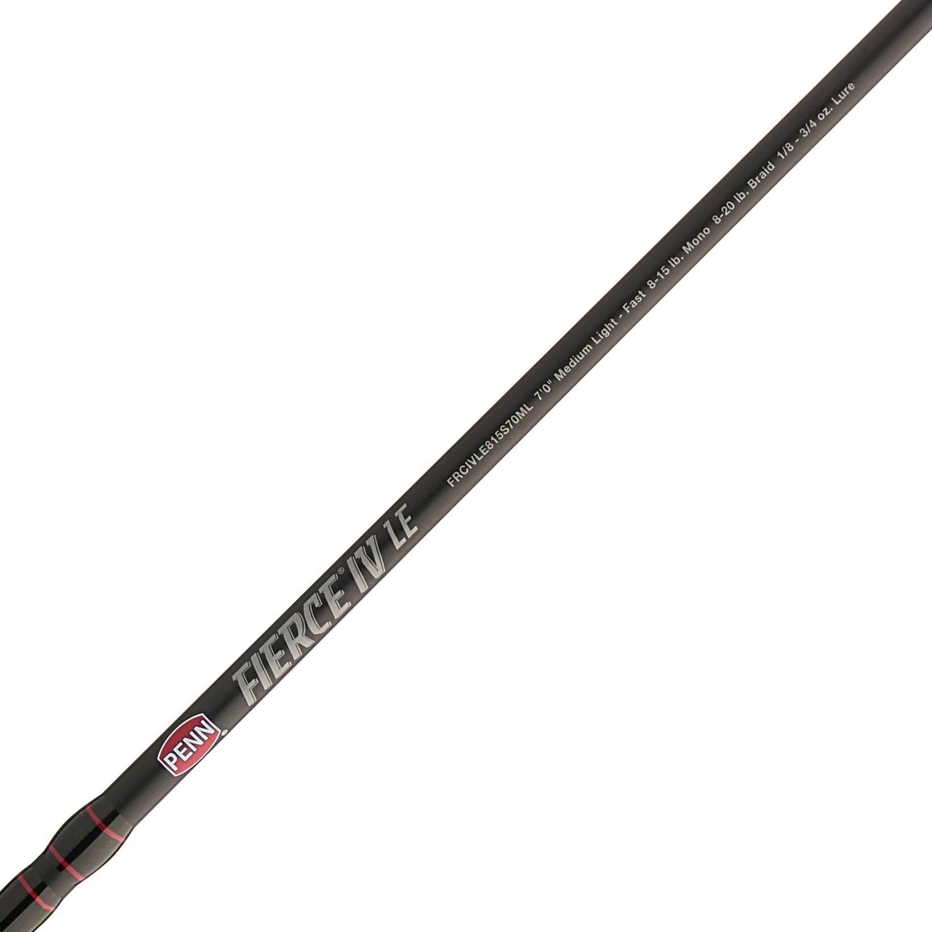 Fierce® IV LE Spinning Rod and Reel Combo - Premium Fishing Gear for Freshwater & Saltwater Anglers | Perfect for Bass, Trout, and Inshore Fishing