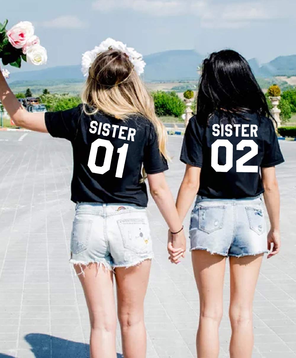 Soul Couple Best Friend Matching BFF Shirts for Women - Sister T-Shirts in 8 Colors - Perfect for Birthdays, Anniversaries, and Girls' Night Out