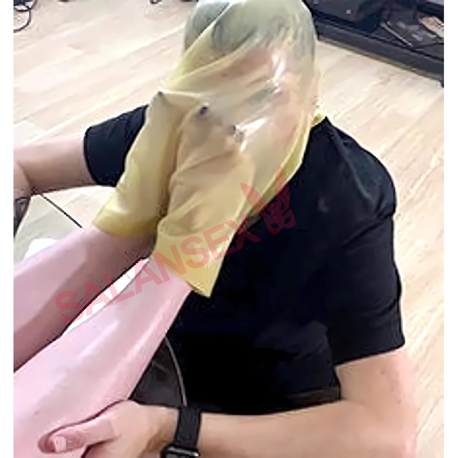 Latex Hood for Women & Men - Full Face Disguise Mask with Spoof Feet | Perfect for Cosplay, Halloween, Fetish Parties & BDSM Roleplay | Breathable & Comfortable for Extended Wear