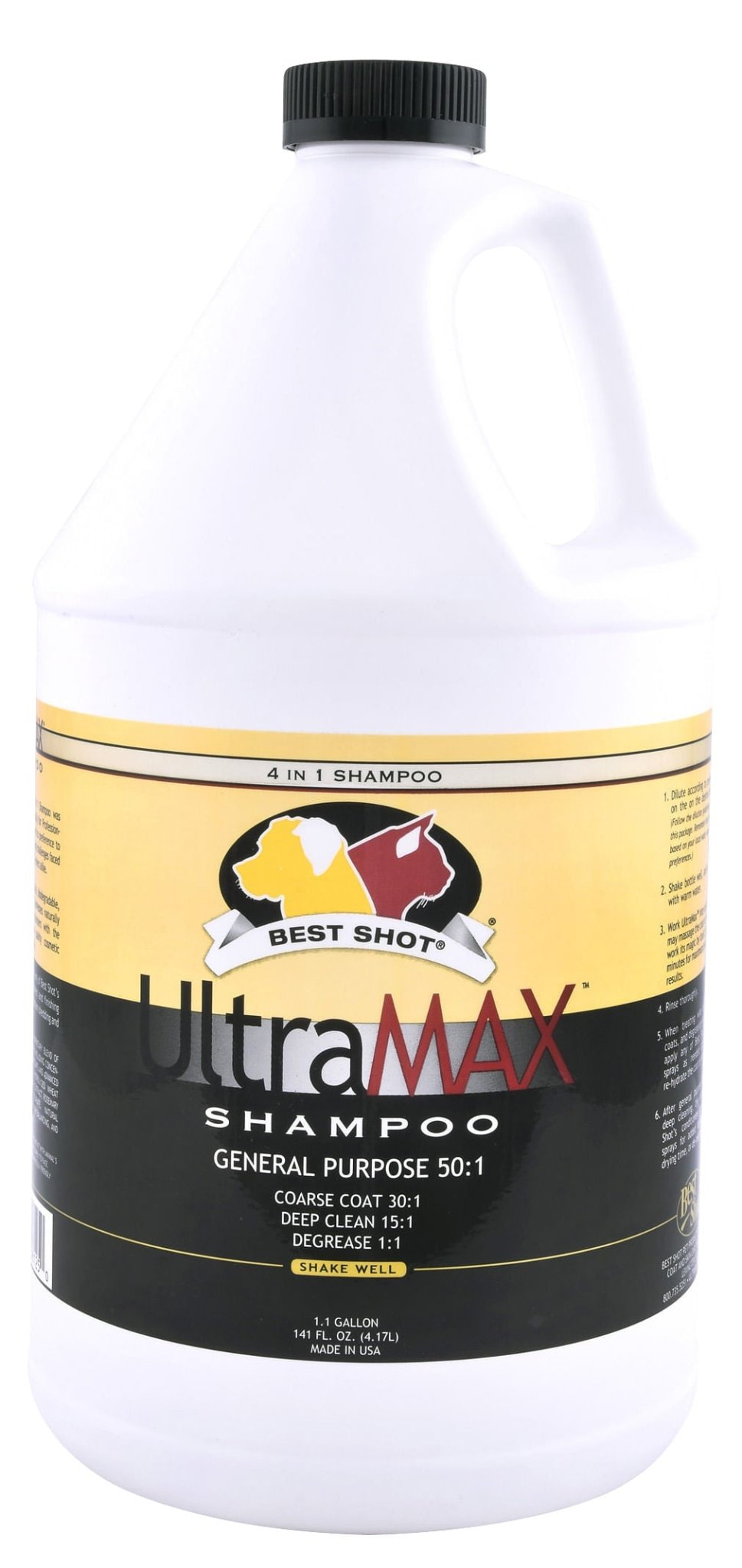 Best Shot UltraMAX Pro 4-in-1 Shampoo for Men - Deep Cleansing, Hydrating, Volumizing & Color Protection - Perfect for Daily Hair Care & Gym Use