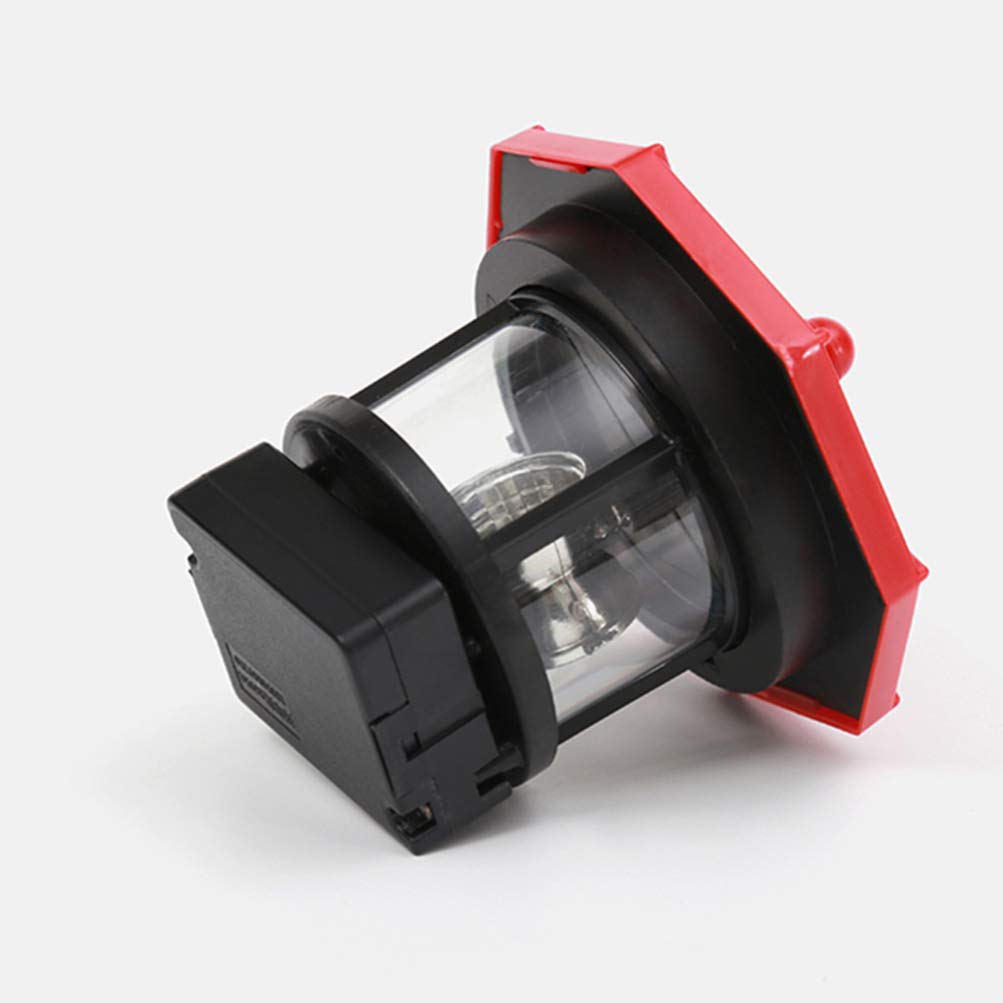 Solar Powered LED Lighthouse Outdoor Light - Waterproof Garden Landscape Lamp for Lawn, Patio, Pond Decoration (Red) | Perfect for Backyard, Pathway & Poolside Lighting