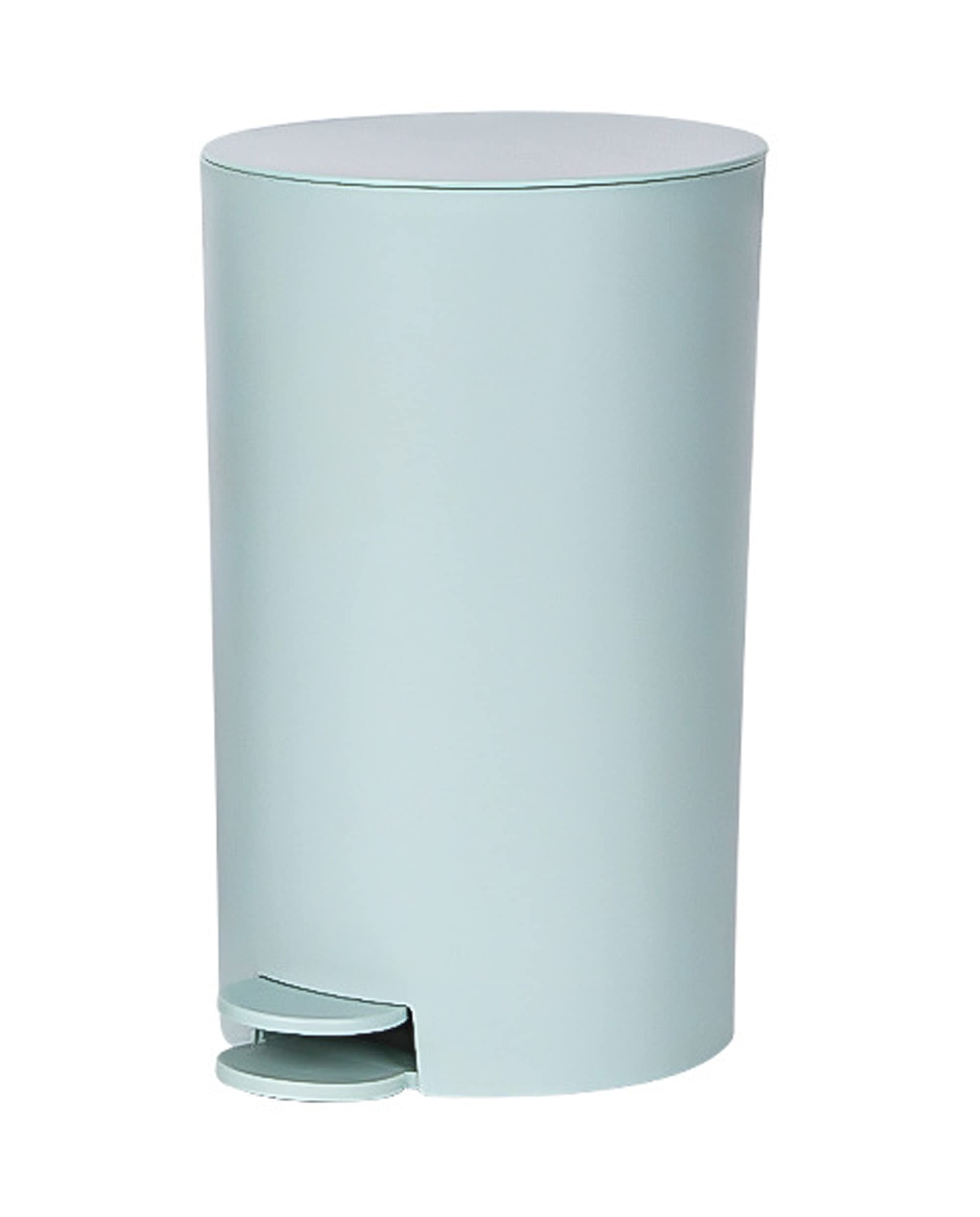 Step Trash Can with Lid - 2 Gallon Round Waterproof Plastic Wastebasket for Narrow Spaces - Easy to Clean Garbage Bin for Kitchen, Bathroom, Bedroom, Living Room, Office & Kids Room - Perfect for Small Spaces & Home Decor