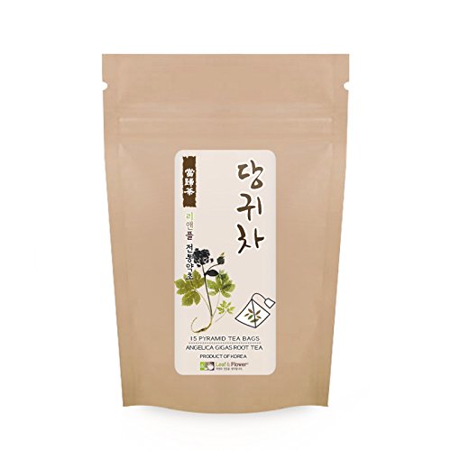 100% Natural Korean Angelica Root Herbal Tea - 15 Pyramid Tea Bags | Organic Dang Gui Tea for Women's Wellness & Relaxation | Perfect for Stress Relief & Evening Rituals