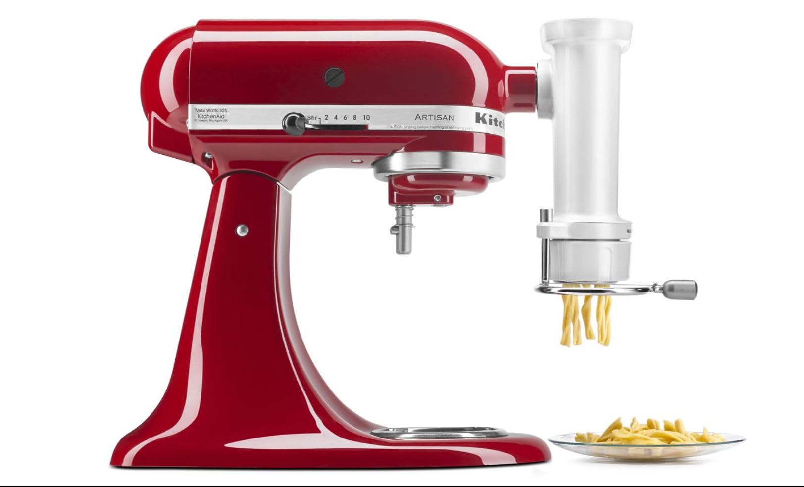 KitchenAid KSMPEXTA Gourmet Pasta Press Attachment - 6 Interchangeable Plates for Homemade Spaghetti, Fettuccine & More | Compatible with Stand Mixers | Perfect for Italian Cooking & Pasta Making at Home