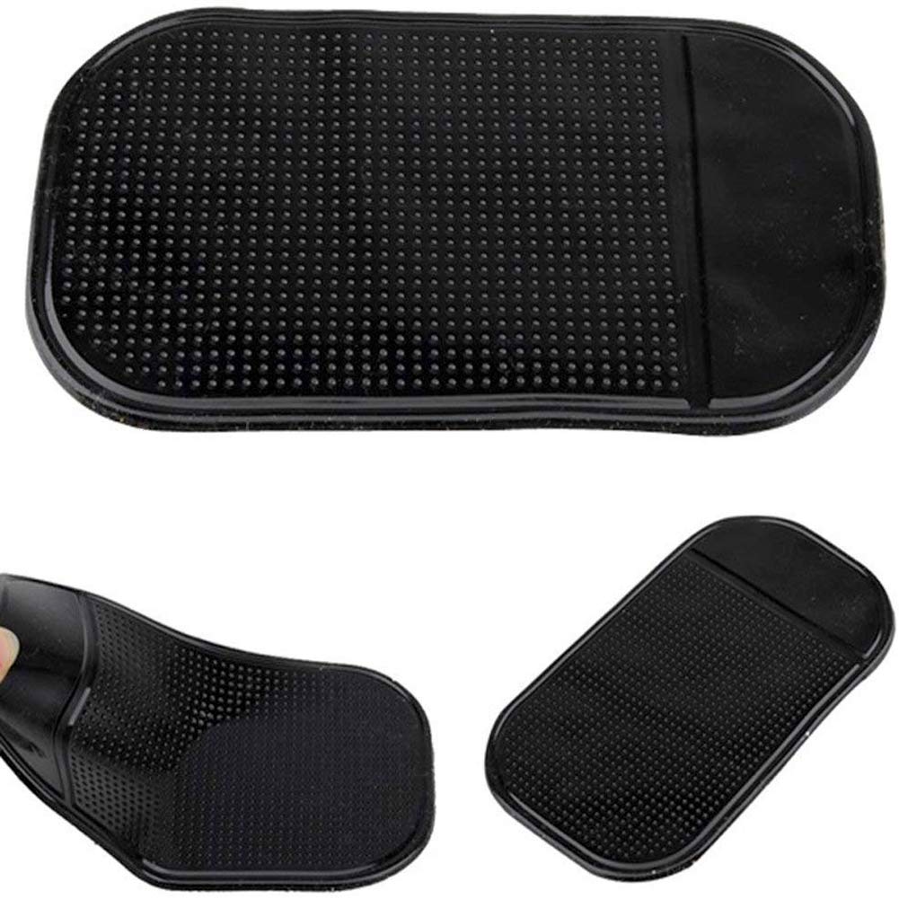 Non-Slip Car Dashboard Mat 10-Pack - Extra Thick Anti-Slide Pad for Radar Detector & Phone - Black - Perfect for Road Trips & Daily Commutes