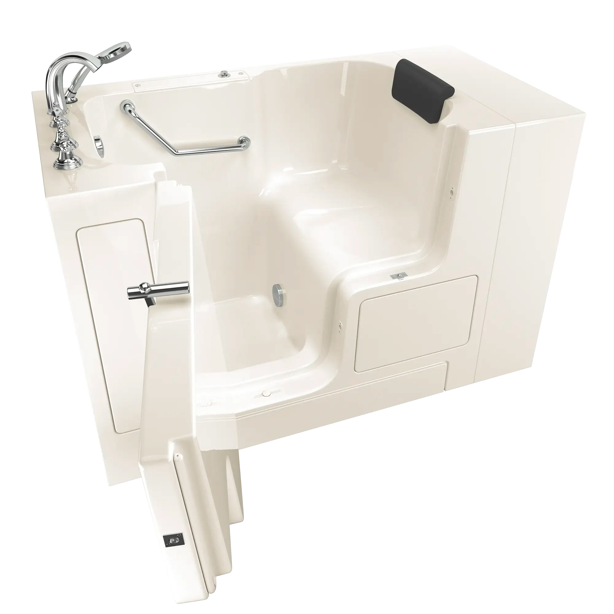 Premium 32 x 52 Inch Gelcoat Walk-In Bathtub with Soaker System & Left-Hand Drain Faucet - Ideal for Elderly Safety & Accessible Bathing