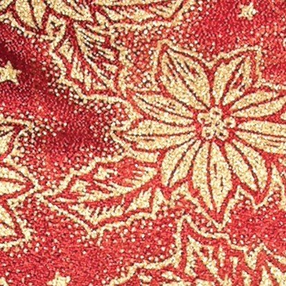 The Ribbon People Semi-Sheer Red & Gold Holly Flower Print Wired Craft Ribbon - 2.5 Inch x 20 Yards - Perfect for Christmas Gift Wrapping, Holiday Decorations & DIY Craft Projects