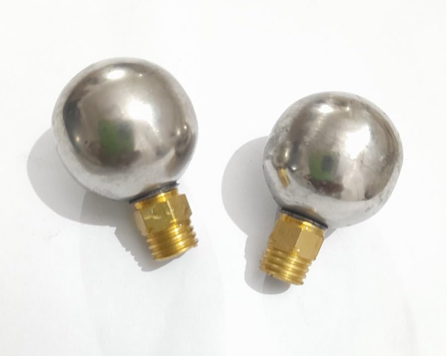 Autofetch Steel Round Bike Handlebar Mirror Screw Set (2-Pack) - Compatible with Honda CD 110 Dream - Rear View Mirror Accessories for Safe Cycling & Commuting